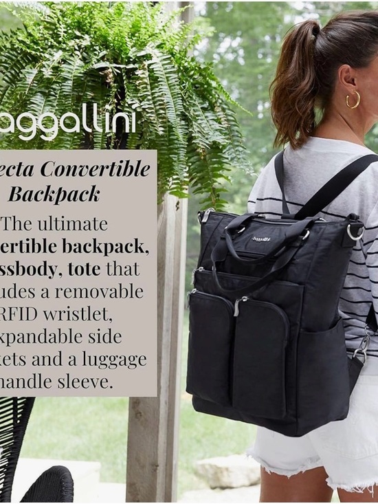 Baggallini Black Nylon Multi-Pocket Tote main image 7